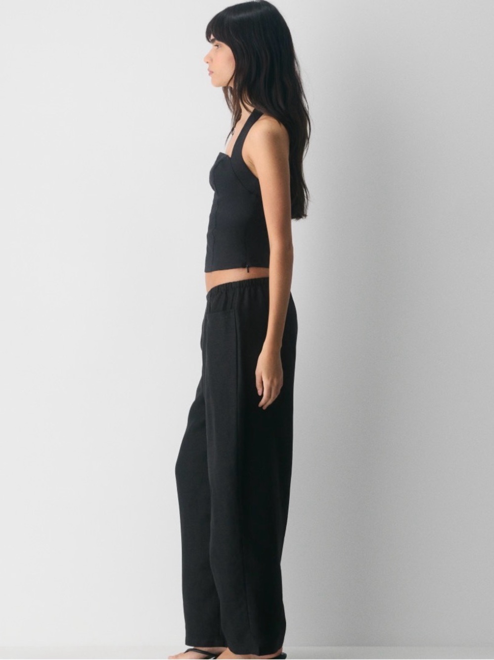 Aritzia Wilfred narrative barrel pant black
